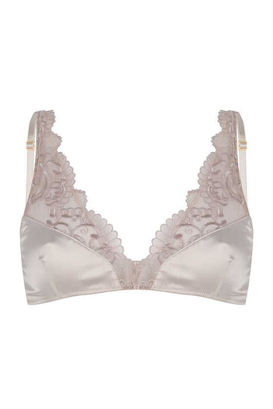 Chptr-S, The Adventurous, Champagne, Lace, Satin, Sexy, bralette, Packshot